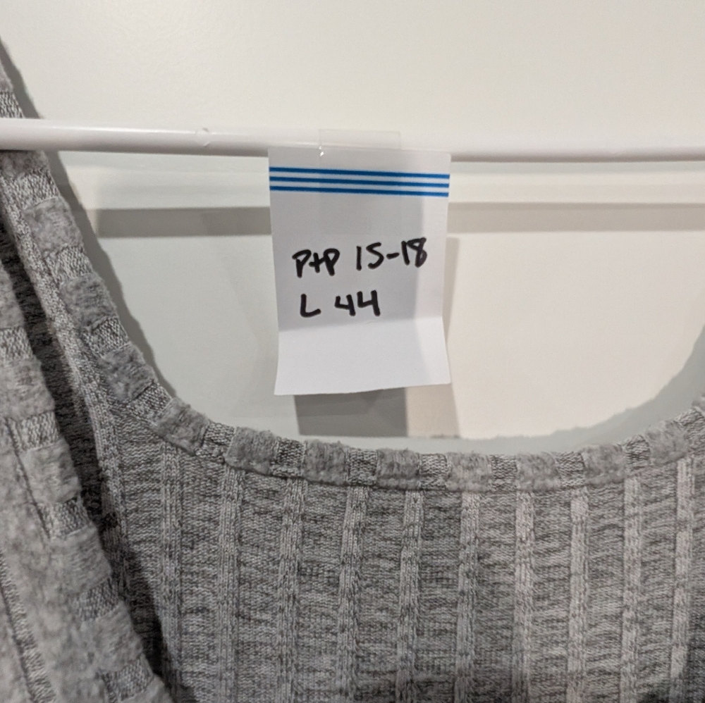 Gray Ribbed Knit Dress - Picture 2 of 2